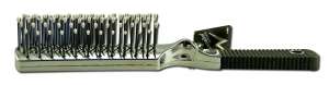 Ambassador Hairbrushes (by Faller) - Hairbrushes - Silver Metal-Plastic Colored Handles (Modern Desi