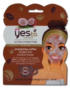 Yes To Inc - Coconut Coconut and COFFEE Bubbling Paper Mask .67 oz