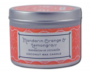 Pure Plant HOME - Coconut Wax in a Silver Tin Mandarian Orange\/Lemongrass 3 oz