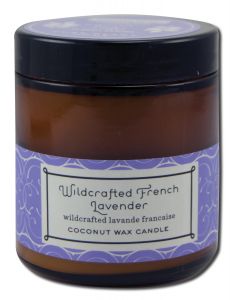 Pure Plant Home - Coconut Wax Amber Apothecary Jar Wildcrafted French Lavender 3.1 oz