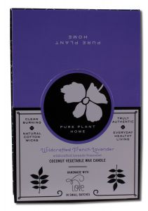 Pure PlAnt Home - Coconut VegetABle WAx Blend Votives WildcrAfted French LAvender 6 pk