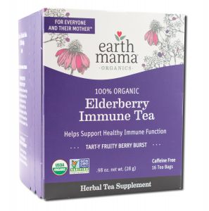 Earth Mama Organics - Teas 16 BAGS Organic Elderberry Immune Tea 16 ct