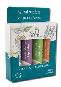 Earth Mama Organics - LIP Balms LIP Balm Quadruplets 4 pk