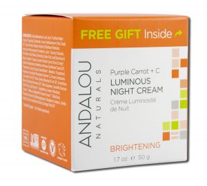 Andalou Naturals - Brightening with VITAMIN C Purple Carrot + C Luminous Night Cream 1.7 oz