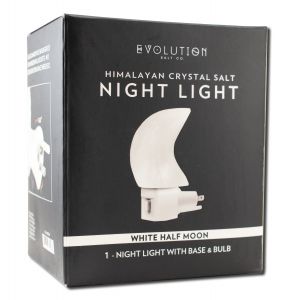 Evolution Salt - Natural Salt LAMPs Himalayan Salt Night Light White Moon