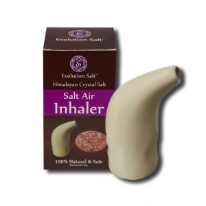 Evolution Salt - Health & Wellness CERAMIC Salt Inhaler with Crystal Salt 14 oz