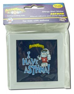 Allermates - STICKERS & Labels I have Asthma STICKER 24 ct