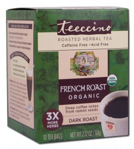 Teeccino - Roasted Herbal Tea Organic French Roast 10 ct Tea Bag Box