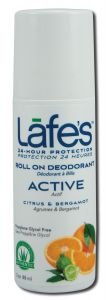 Lafes Natural Bodycare - Deodorant CITRUs + Bergamot Roll On 3 oz