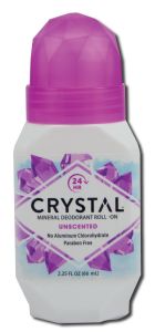 Crystal - Deodorant Roll On UnsCented 2.5 oz
