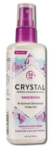 Crystal - Deodorant Unscented Spray 4 oz