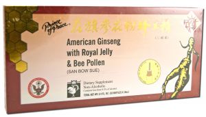 Prince Of PEACE - Ginseng Products American Ginseng W\/Royal Jelly and Bee Pollen 10x10cc