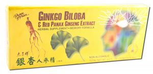 Prince Of Peace - Chinese Ginseng Extracts And Blends Ginkgo Biloba and Red Panax Ginseng 10 x 10 cc