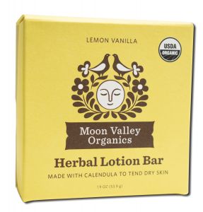 Moon Valley Organics - Herbal LOTION Bar Lemon Vanilla 1.9 oz