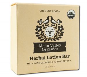 Moon Valley Organics - Herbal LOTION Bar Coconut Lemon 1.9 oz