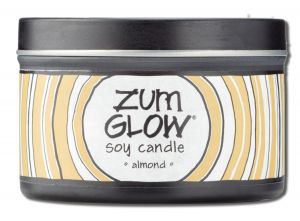 Indigo Wild - Zum Glow in a Tin SOY CANDLE Almond 7 oz