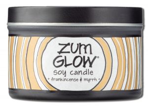 Indigo Wild - Zum Glow in a Tin SOY CANDLE Frankincense and Myrrh 7 oz