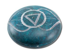 ''Prabhujis GIFTS - Incense Burners Soapstone Pebble Third Eye Chakra Ajna 2.5''''