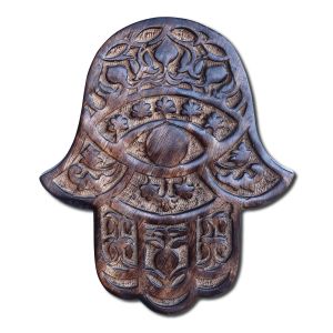 ''Prabhujis GIFTS - Decor Wooden Hamsa Pomegranate 7 x 6''''''''''