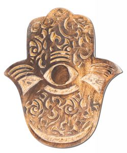 ''Prabhujis GIFTS - Decor Wooden Hamsa Swirl Wave 7 x 6''''''''''