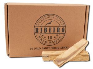Prabhujis Gifts - Palo Santo INCENSE Raw Wood Ribeiro - 10 sticks