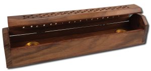 Prabhujis GIFTS - Incense Burners Wooden Box with Storage - Jali