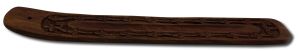Prabhujis Gifts - INCENSE Burners Carved Wooden Burner Flat - Clover