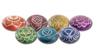 ''Prabhujis Gifts - INCENSE Burners Soapstone 2.5 Pebble Complete Chakra Set 7 pc''''''