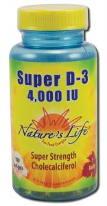 Natures Life - Vitamins & Minerals Super D-3 4000IU 100 ct