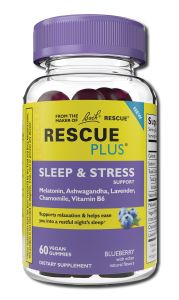 Bach FLOWER Remedies - Rescue Remedy Rescue Plus Sleep and Stress Gummy 60 ct