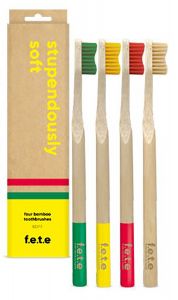 F.e.t.e. 3pl - Multi Pack BAMBOO Toothbrush Multi Pack Soft 4 pc