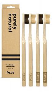 F.e.t.e. 3pl - Multi Pack Bamboo Toothbrush Multi Pack ADULT Medium 4 pk