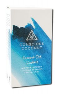 Conscious Coconut - Organic Coconut Oil Grab and Go Box of Coconut Oil Packets 7.5 ML 5 CT
