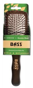 Bass Brushes - HAIR Brushes Style and Detangle Nylon Pin Small Paddle
