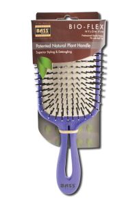 Bass Brushes - HAIR Brushes Style and Detangle Nylon Pin Acrylic Handle Large Paddle Assorted Color