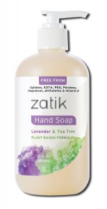 Zatik - Body Care Lavender and Tea Tree Liquid Hand SOAP 12 oz