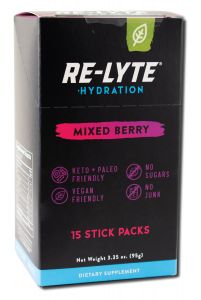 Notes CANDLEs - REDMOND RE-LYTE ELECTROLYTE DRINK MIX Mixed Berry 15 Stick Pack