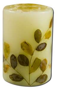 Auroshikha - Cylindrical (1.75 in x 2.75 in)(4.6 cm) FLOWER Candles Rose