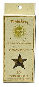 Pondicherry INCENSE - Cones (20 Cones) Sandalwood