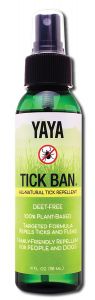 Yaya Organics - All Natural BUG REPELLENTs Tick Ban REPELLENT 4 oz
