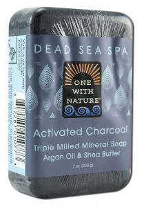 One With Nature Dead Sea Mineral Products - SOAP Activated Charcoal 7 oz