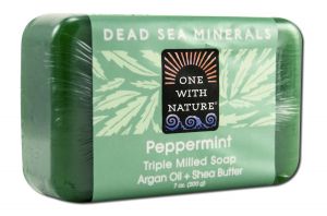 One With Nature Dead Sea Mineral Products - SOAP Peppermint 7 oz