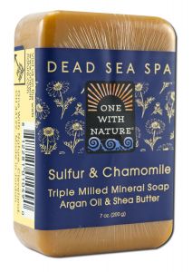 One With Nature Dead Sea Mineral Products - SOAP Sulfur and Chamomile 7 oz