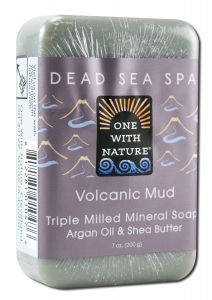 One With Nature Dead Sea Mineral Products - SOAP Volcanic Mud 7 oz