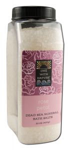 One With Nature Dead Sea Mineral Products - One With Nature Bath Salts Rose Petal 32 oz