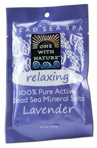 One With Nature Dead Sea Mineral Products - One With Nature Bath Salts Relaxing Lavender Packet 2.5 