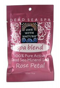 One With Nature Dead Sea Mineral Products - One With Nature Bath Salts Spa Blend Rose Petal Packet 2