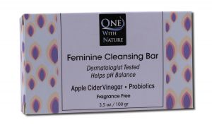 One With Nature Dead Sea Mineral Products - Feminine Cleansing Bar FRAGRANCE Free 3.5 oz