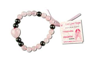 Zorbitz Inc. - Pink United BRACELETs Pink United Rose Quartz BRACELET-Happiness\/Hematite
