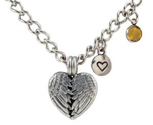 Lotus Light Pure Essential Oils - Diffuser Necklace Winged Heart BRACELET